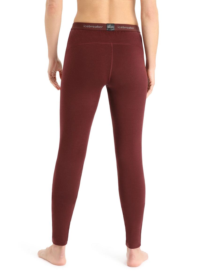 Women's Icebreaker Merino 200 Oasis Thermal Leggings One Piece & Sets Espresso | CA 1178ILHS